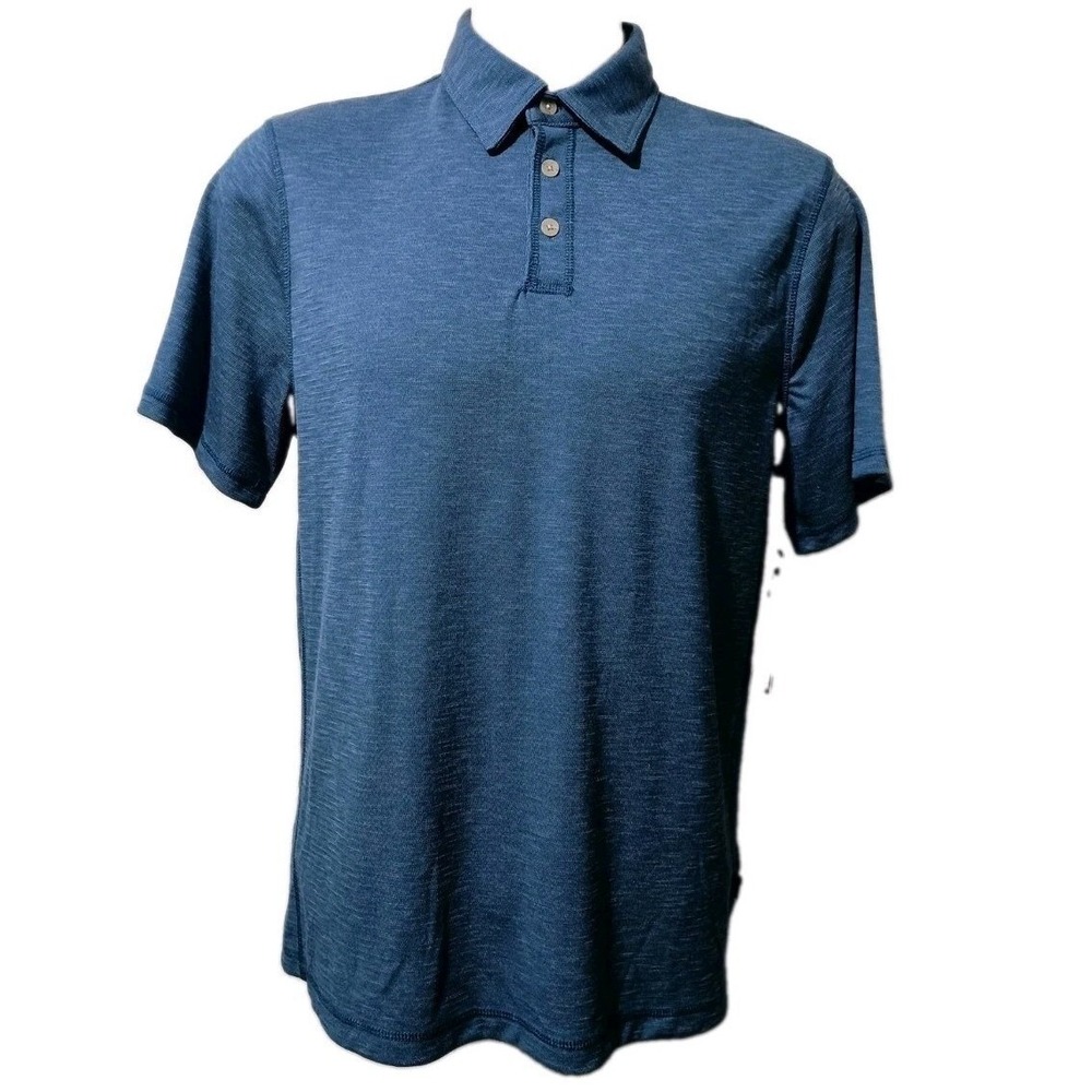 Lee Polo Shirt Men's Large Golf Sport Knit Active Reg Fit Logo Collared Blue New
